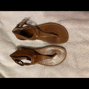 Michael Kors Brown Leather Sandals